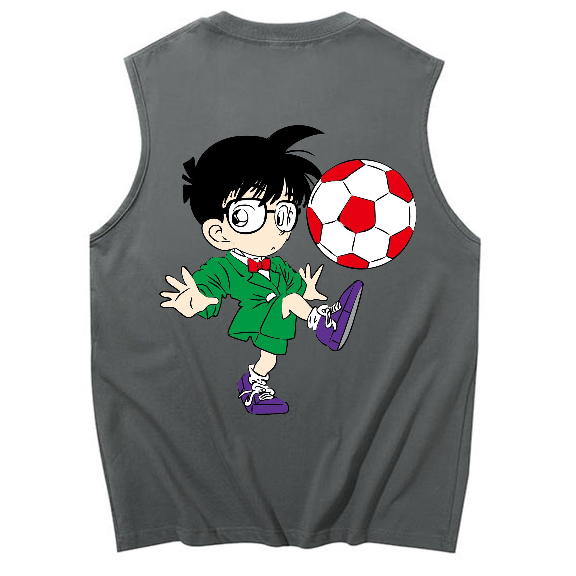 （画像用） 名探偵コナン 江戸川 コナン Detective Conan Conan Edogawa コットン100％タンクトップ（背面プリント）